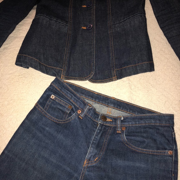 High quality DENIM blazer and pant set - Picture 1 of 7